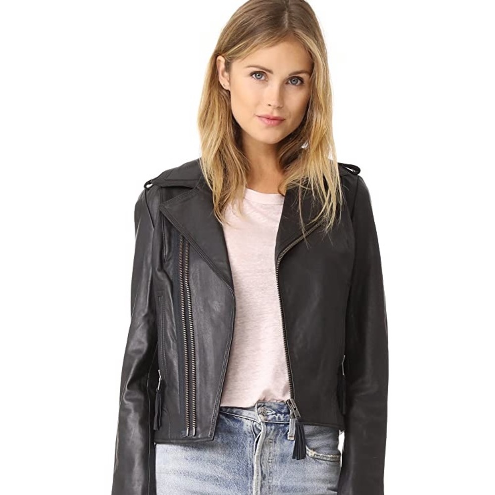 Joie leather moto jacket